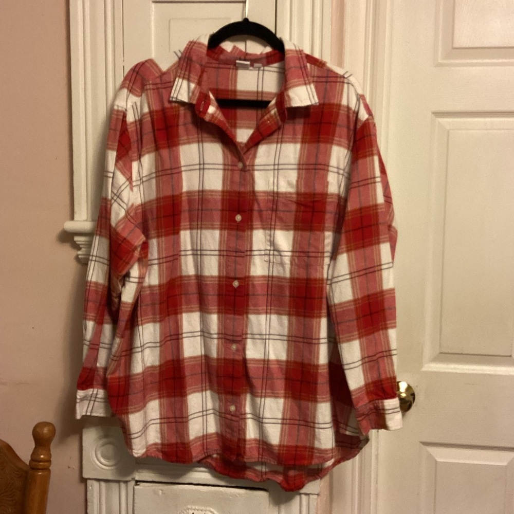 GAP Red and White Plaid Shirt